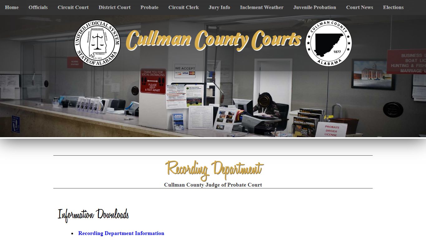 Cullman County Courts | Probate Recording Department Information